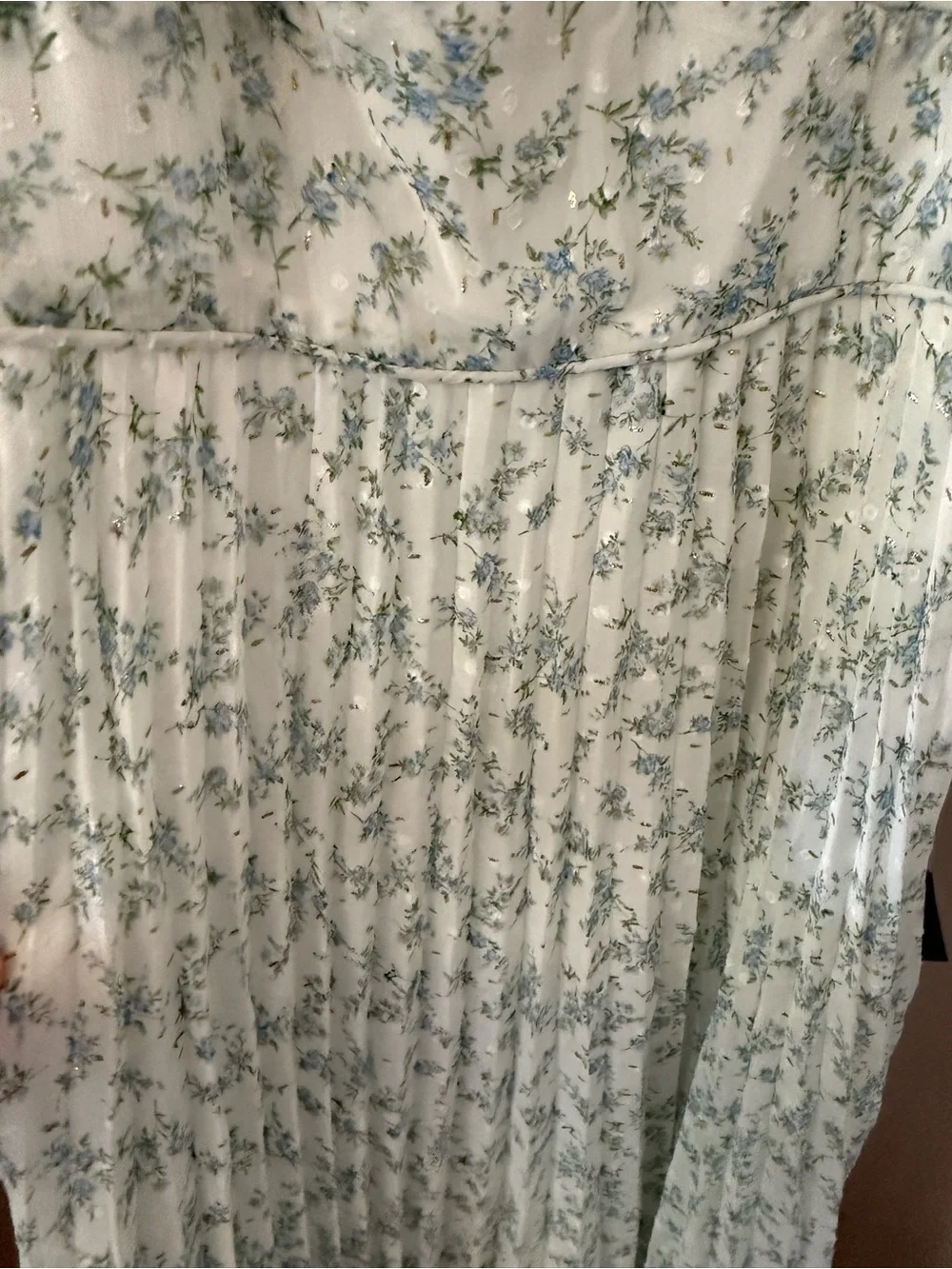 Lulus darling favorite white floral sleeveless pleated midi dress size XXL nwt